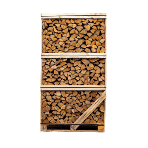 Kiln dried alder firewood in 1,8 RM wooden crates - Team Timber GmbH
